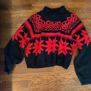 Mock neck wintery sweater